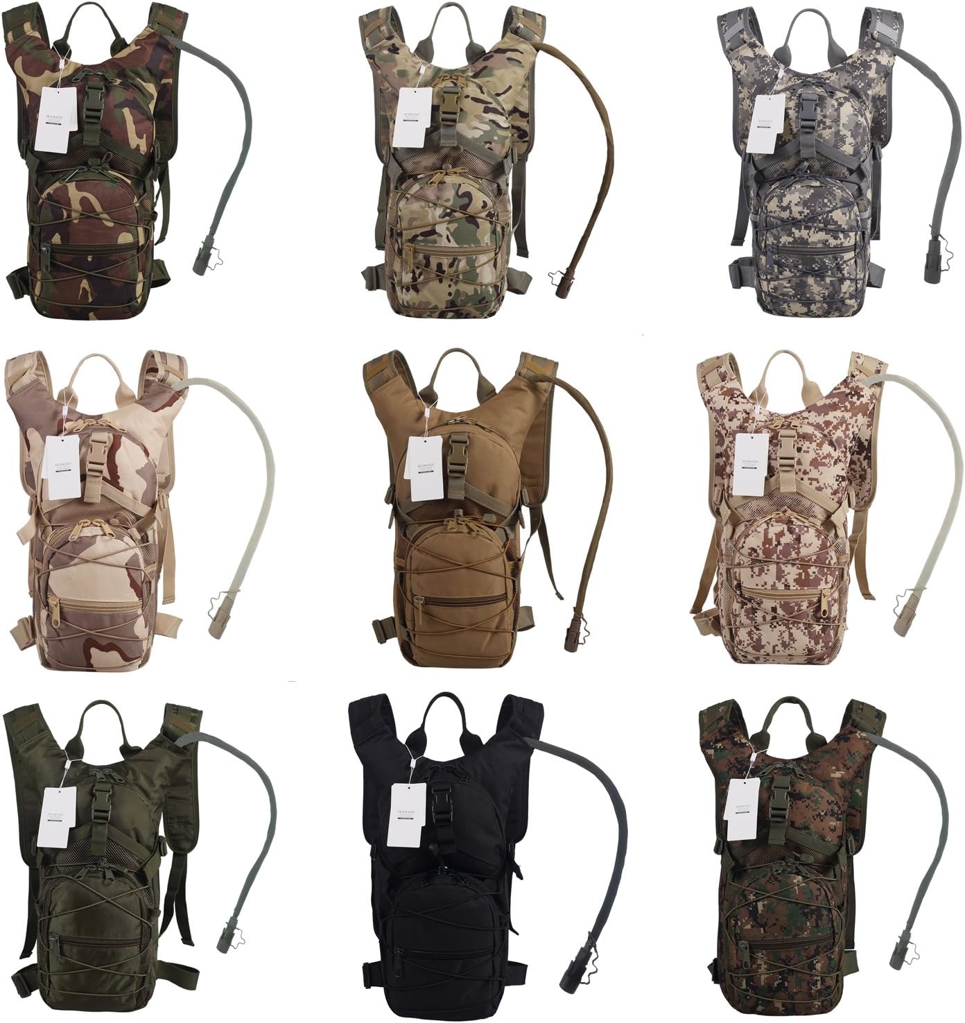 Hydration Backpack with 3L Water Bladder for Hiking and Climbing