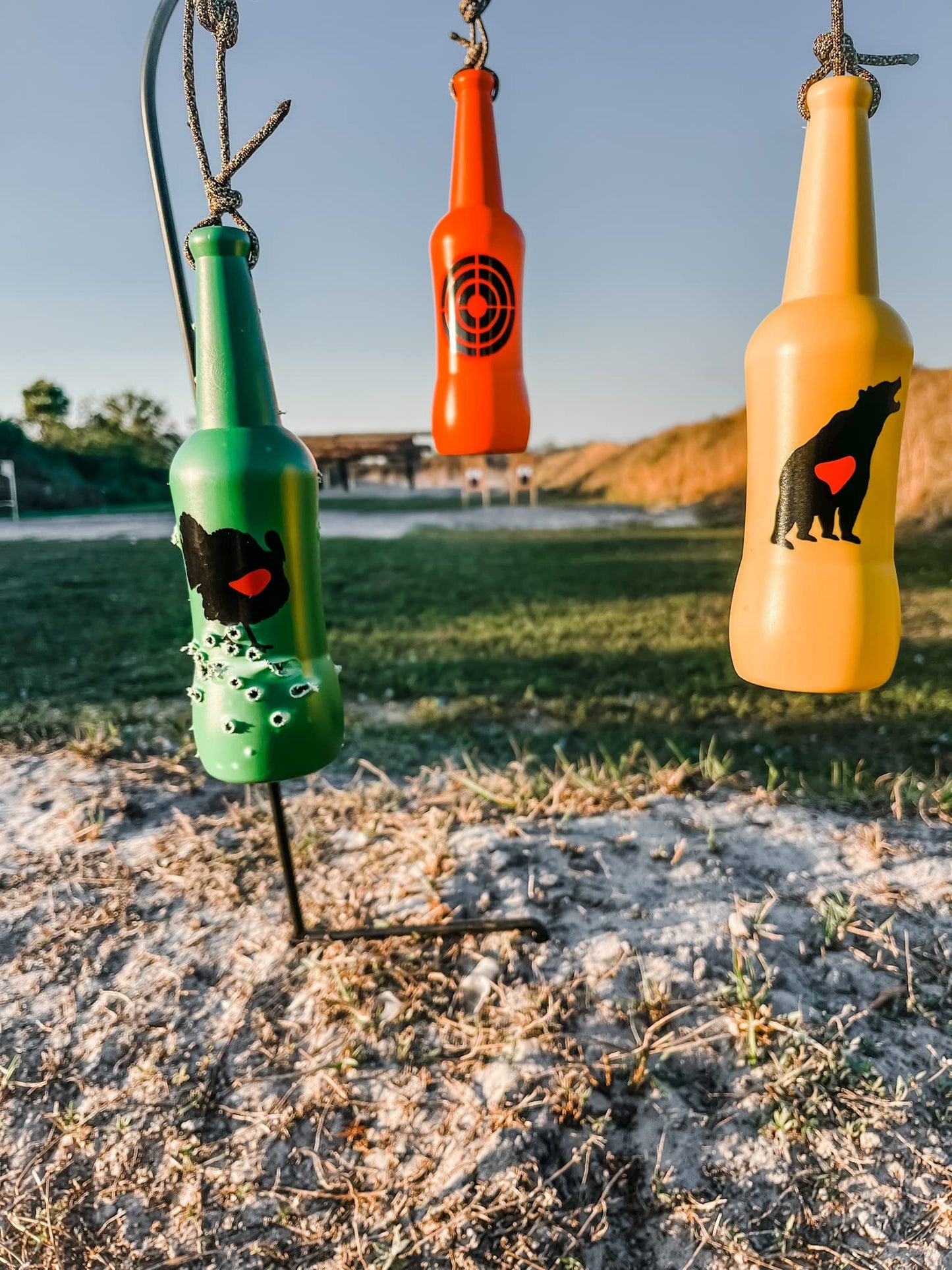 Bottle OPS Reactive Shooting Targets - Only Fillable Self Healing, Shatterproof, All Calibers, Indoor Outdoor Gun Range Shooting Target