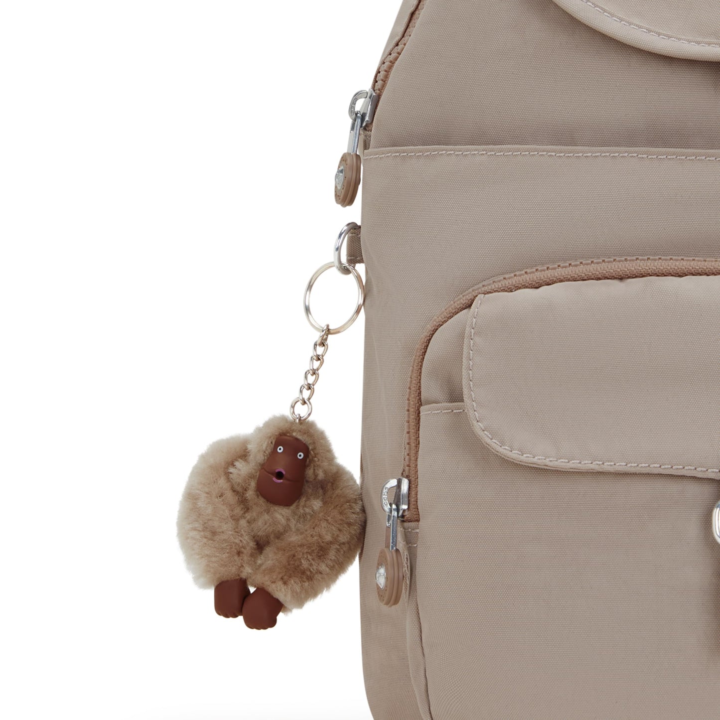 Kipling Women's Queenie Backpack, Adjustable Backpack Straps, Monkey Keychain, Key Clasp, Top Carry Handle