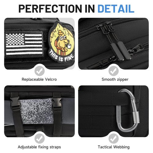 kcross 12L Mini Tactical Backpack for Men and Women, Tactical Backpack Small for Hiking, Small Tactical Bag