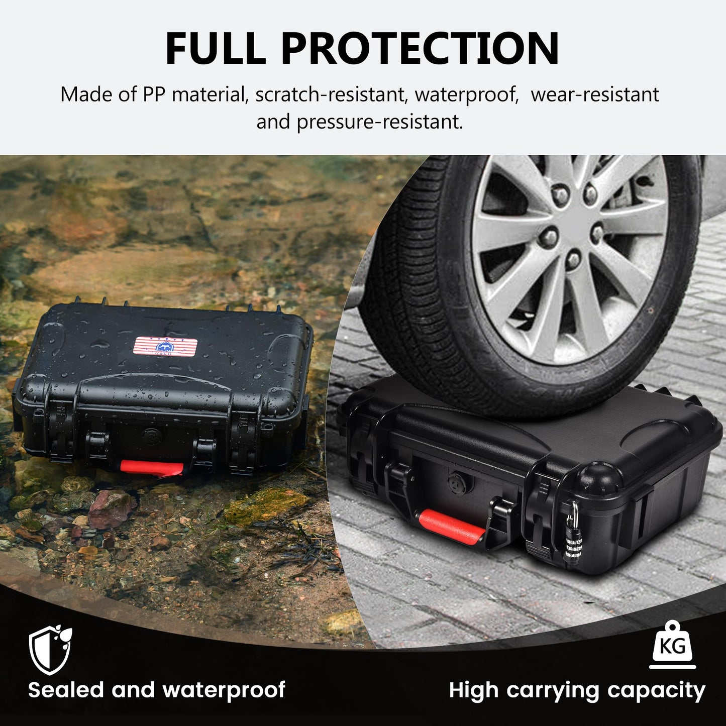 Kinghardcase 600-700 Round 9mm Ammo Storage Case - Travel Safe/Mil Spec/Waterproof Ammo Box Fits 9x19mm Parabellum/9mm Luger, 380ACP, 38 S&W, 356 TS&W,7.63mm Mannlicher,8mm Steyr,.357SIG