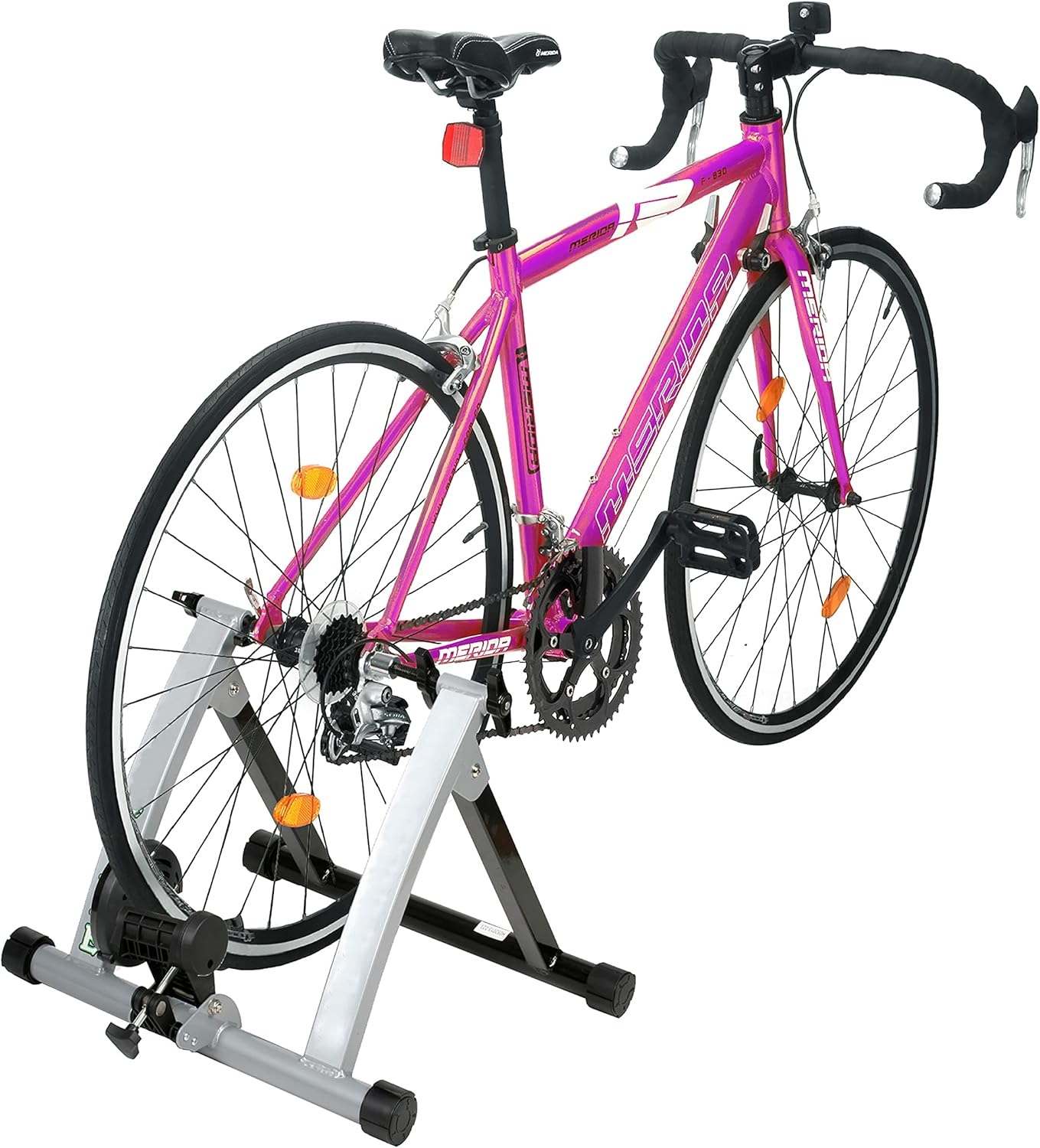 Trainer Bicycle Indoor Trainer Exercise Machine Ride All Year Around with 850 Gram Machined Steel Flywheel for The Most Natural Pedal Feel