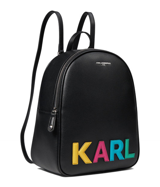 Karl Lagerfeld Paris Adele Backpack, Jet Black/Multi