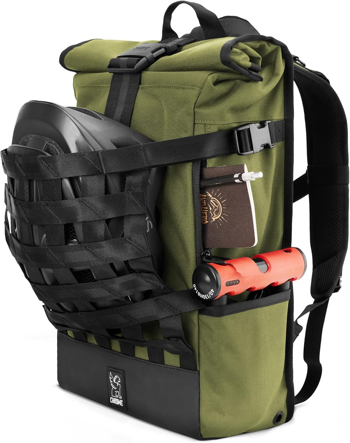 Chrome Industries Pro Barrage Waterproof Roll-Top Satchel Backpack Black Black