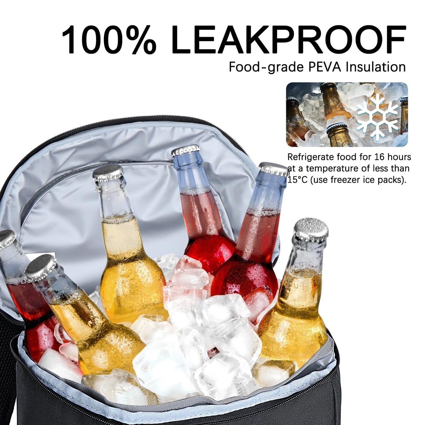 Upgraded Cooler Backpack 24 Cans – Lightweight Insulated Backpack Cooler, Leak-Proof & 18-Hour Ice Retention for Beach, Camping, Hiking (Men, Women, Family)