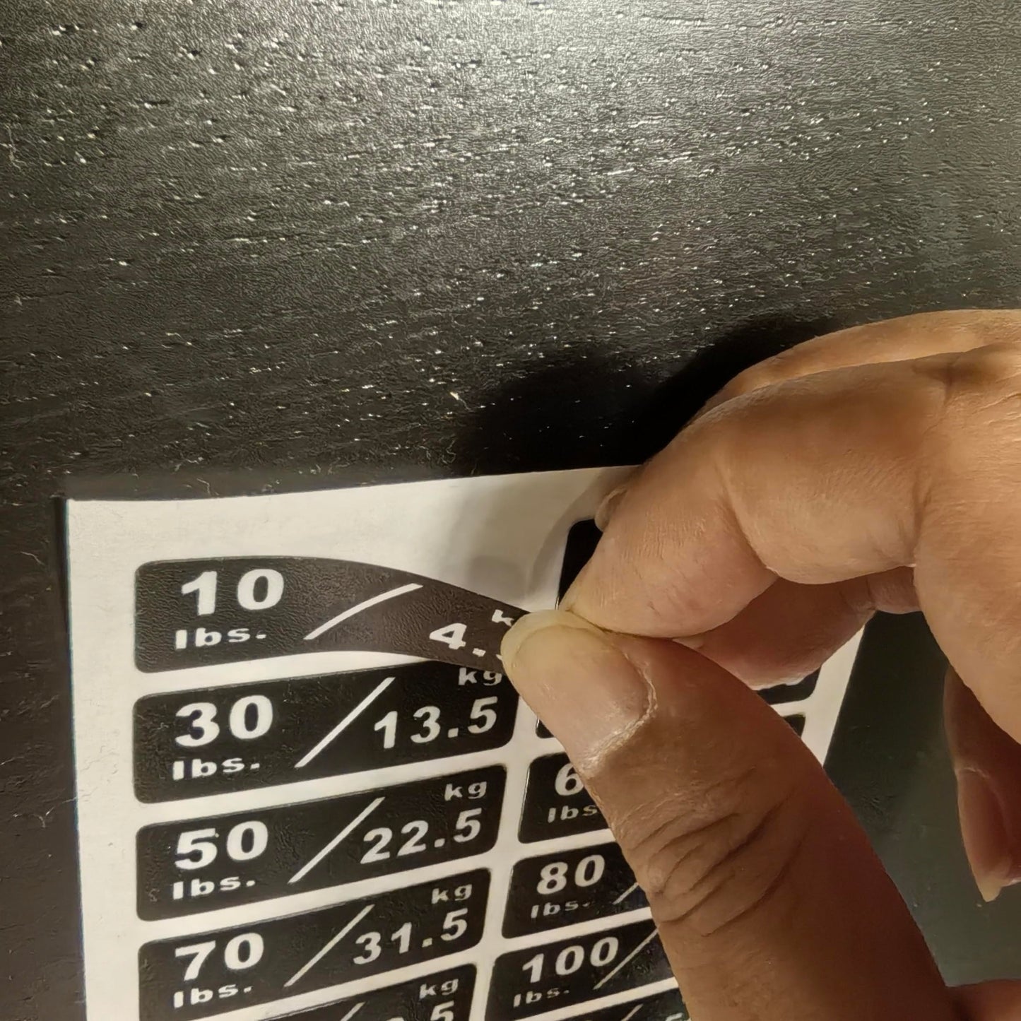 10-260lbs/4.5-117kg Weight Stack Labels Custom Weight Plate Stickers Gym Equipment Sticker Fitness Equipment Stickers