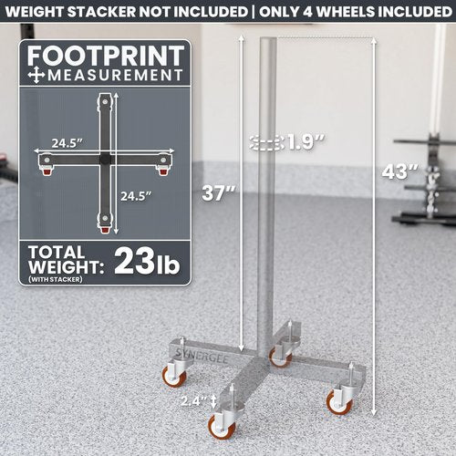 Synergee Olympic Weight Plate Rack Wheels