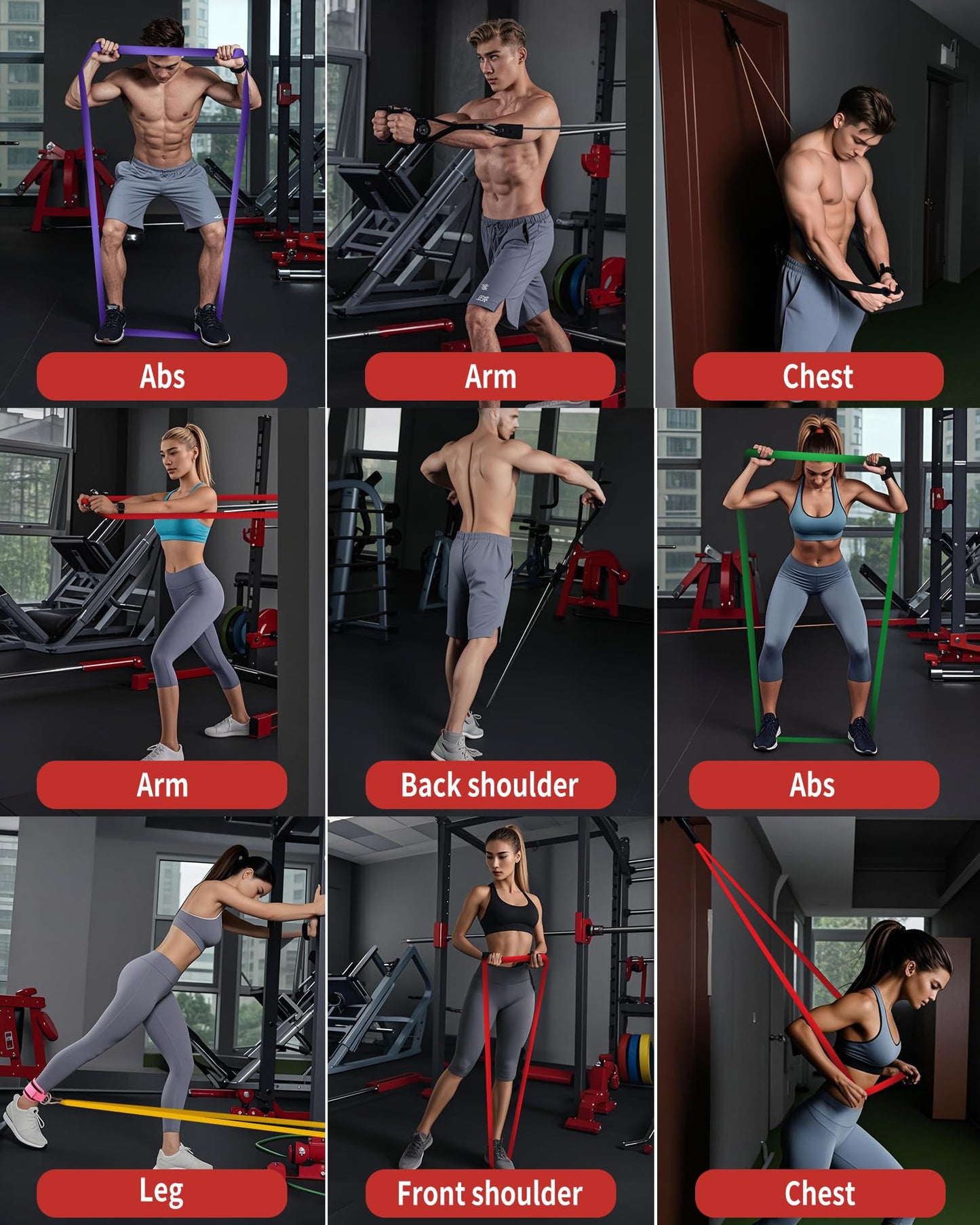 LAKXSF Pull Up Assistance Bands - Exercise Bands, Resistance Bands for Working Out, Physical Therapy, Body Stretching, and Strength Training, Pull Up Bands for Men and Women