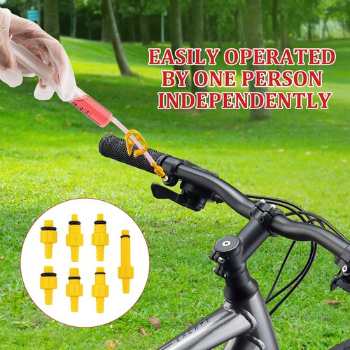 Brake Bleed Kit for SHIMANO, TEKTRO, TRP Hydraulic Disc Brakes, Brake Fluid Bleeder Kit for MTB/Road Bike Brake, with Performance Mineral Oil Brake Fluid 120ml/4oz, Professional Brake Bleed Kit