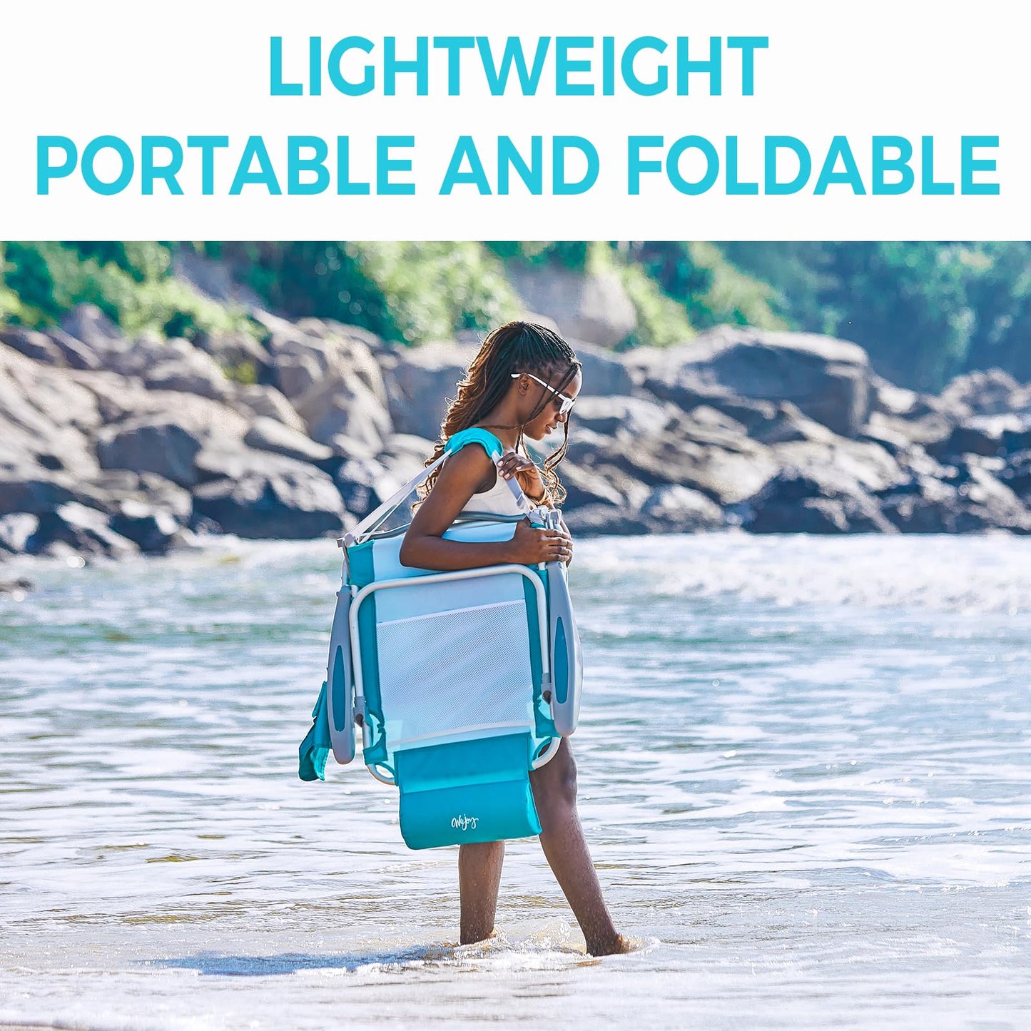 #WEJOY 2 Pack Folding 4-Position Beach Chair for Adults