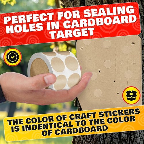 1000Pcs Cardboard Targets for Shooting - 1" IDPA Practice Dots Mini Targets for Pistol Range - Airsoft Stickers Archery Paster