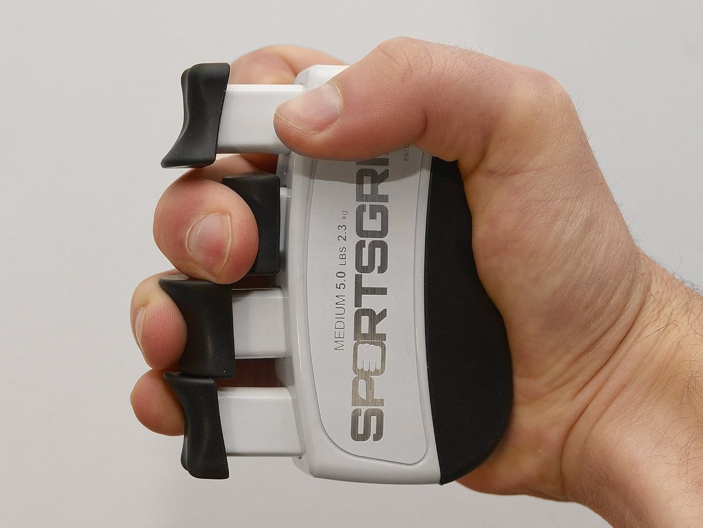 Hand and Finger Exerciser (Medium - 5lbs / 2.3kg) – Best Ergonomic Finger Strengthener to Improve Grip for All Sport Athletes