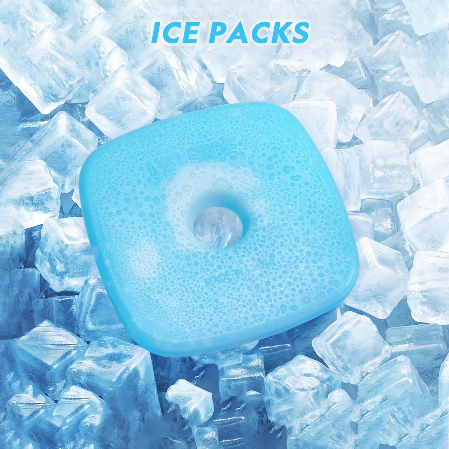 JMEXSUSS Ice Packs for Lunch Boxes & Coolers - 4 Packs Quick Freeze, Space-Saving, Reusable Ice Packs for Camping, Beach, Fishing, Picnic