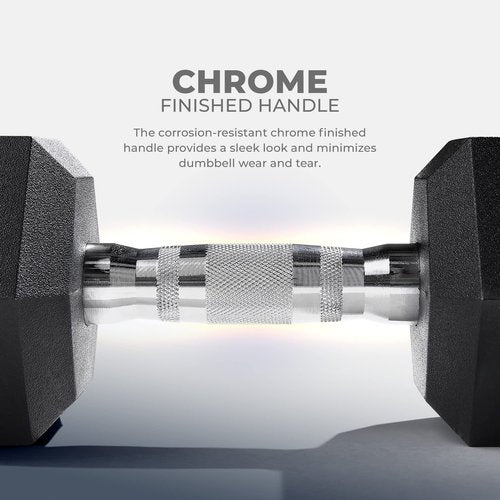 Sunny Health & Fitness Core Fit Hex Style Dumbbell 11.3 KG / 25 LBS (Pair) - SF-DB03-25