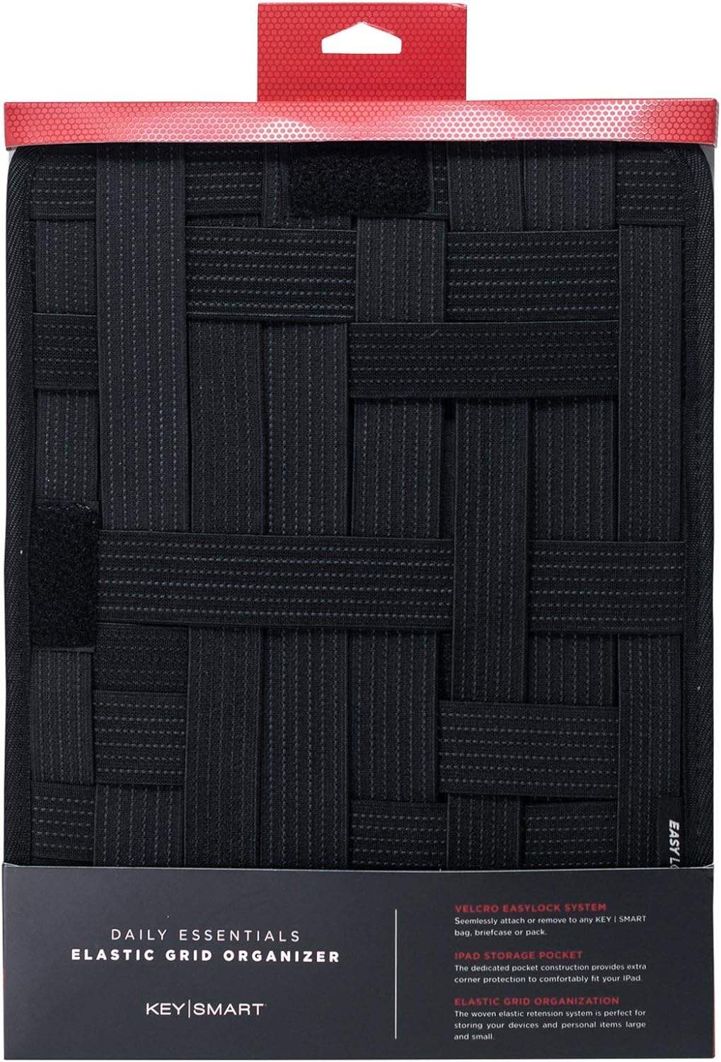 KEY SMART Travel Grid Organizer Backpack & Bag Accessories in Black