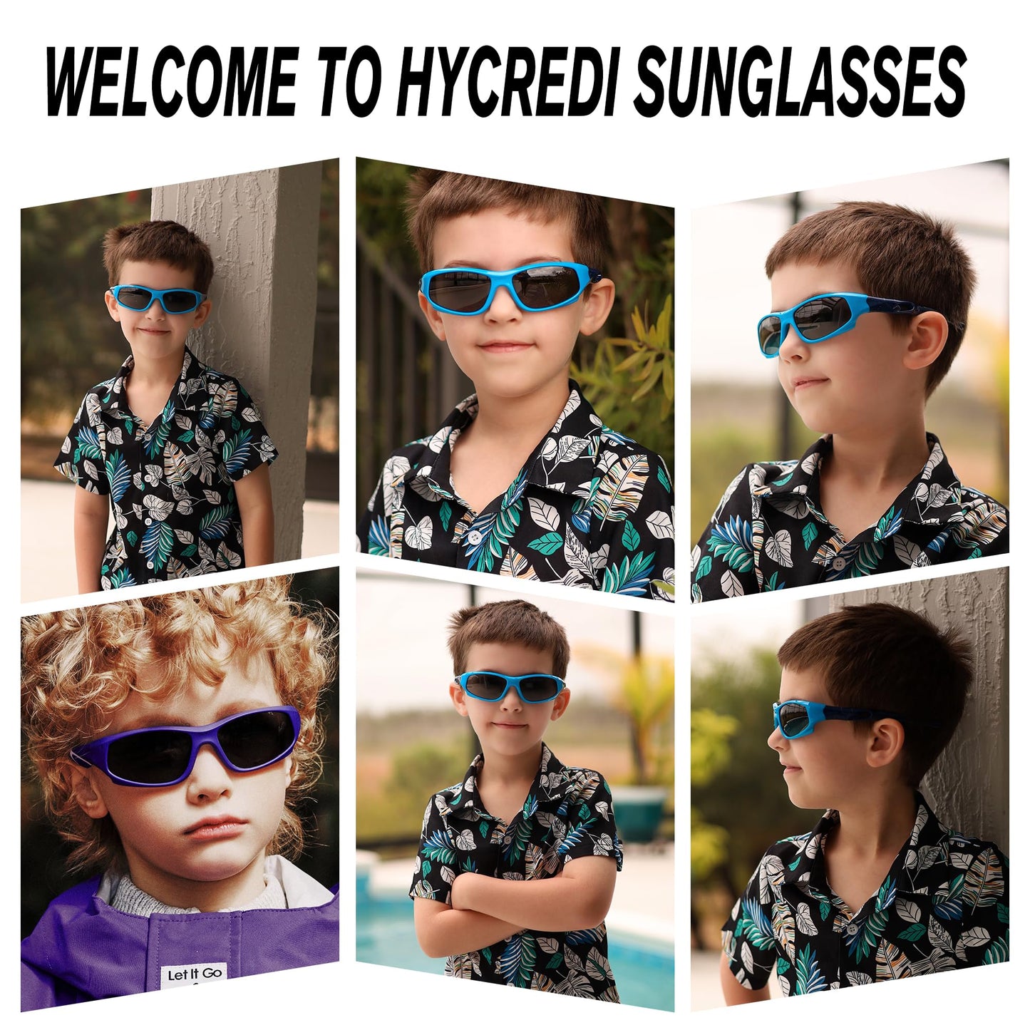 Kids Sports Polarized Sunglasses- Unbreakable Baseball Running Cycling Golf Sun Glasses for Boys Girls Age 4-12 - Matte Black/Gray