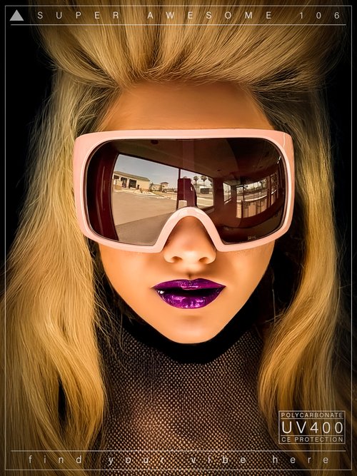 Super Oversized XXL Goggle Style Wrap Around Sport Plastic Sunglasses Pink - Smoke