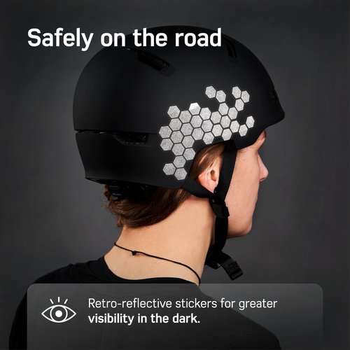Borgen Bike Stickers - Reflective Stickers Set of 2 - for Bike, Rims, Helmet - Reflective Sticker Set for Darkness, School - Reflectors