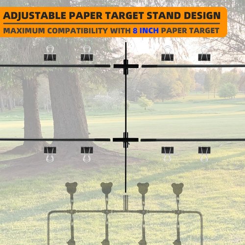 Highwild Multi-Shot Air Gun Pellet BB Gun Target 3-Section Detachable with Adjustable Paper Stand - Rated for .22/.177 Caliber