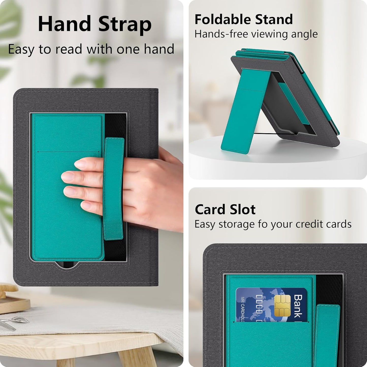 Lainergie Ebook Case with Stand and Hand Strap,Incompatible Alcatel TCL, Light Purple