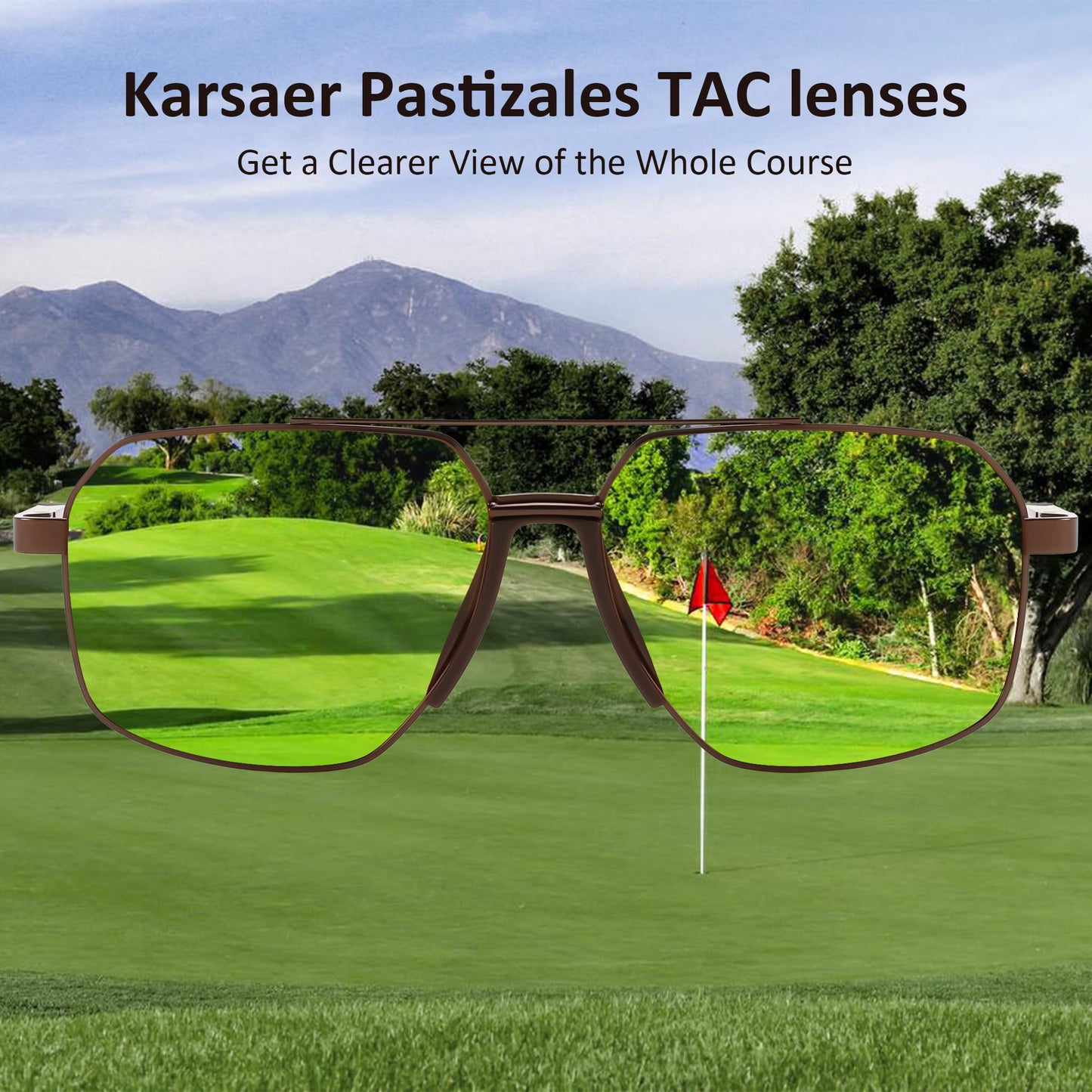 Karsaer Pastizales Golf Polarized Sunglasses for Men Women,Golfing,Running,Pickleball,UV400 Protection Shades to Find Ball.