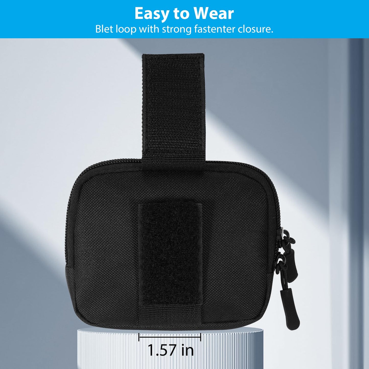 KENOBEE Duty Belt Gloves Pouch, Latex Disposable Glove Holder Convenient Carrier Pockets Waist Bag Practical Accessory for Police Officer Law Enforcement Personnel Security Firefighter Professionals