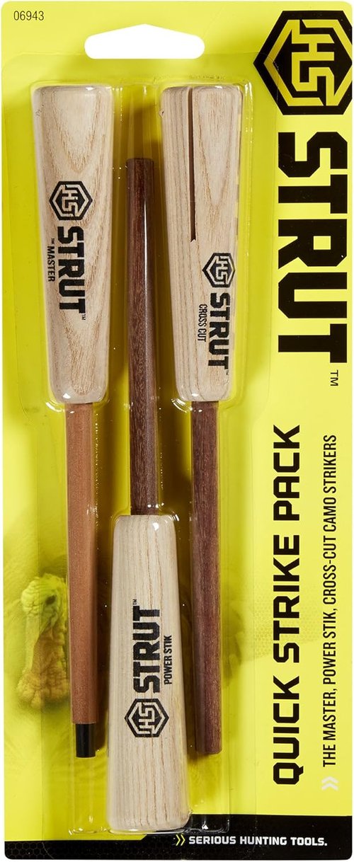 Hunters Specialties Realistic Sounds Easy-to-Use Weather Resistant H.S. Strut Quick Strike Peg Pack of 3