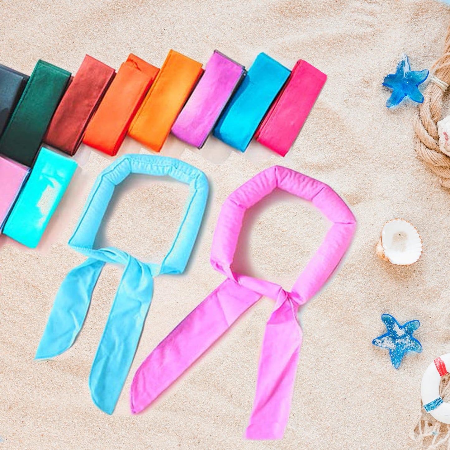 30Pcs Cooling Neck Wraps,Neck Coolers for Hot Weather,Summer Cooling Accessories,Reusable Cooling Wraps for Neck,Cooling Headband for Hiking Camping Athletes Outdoor Hot Summer for Women Men Dog