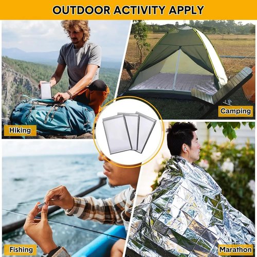Atlas Adventure Equipment Emergency Survival Blanket, Mylar Thermal Blanket, Gigantic Space Blanket 82" x 63" (1)