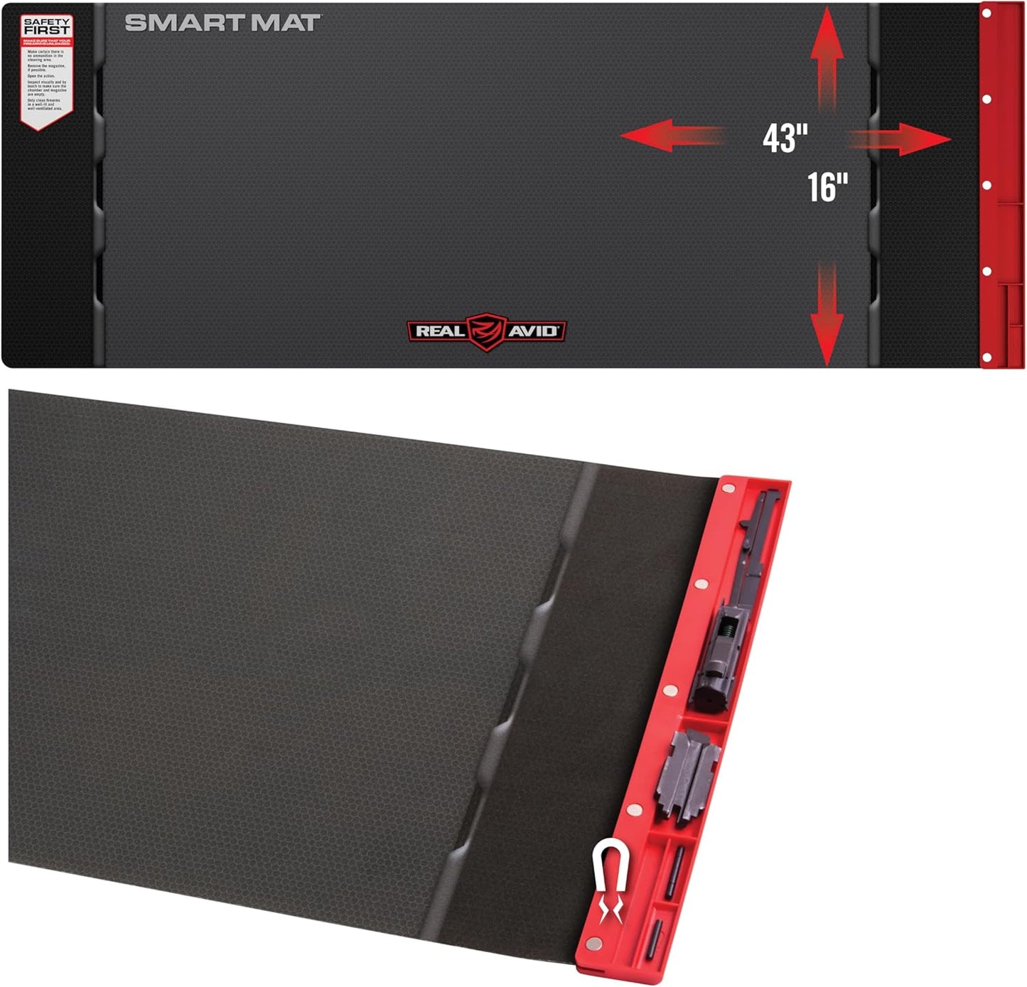Real Avid Smart Mat Options - Choose 47.25”x19.5” XXL Mat or 43"x16" Universal Smart Gun Mat - Gun Oil Resistant, Non-Slip, Padded Rifle Cleaning Mat
