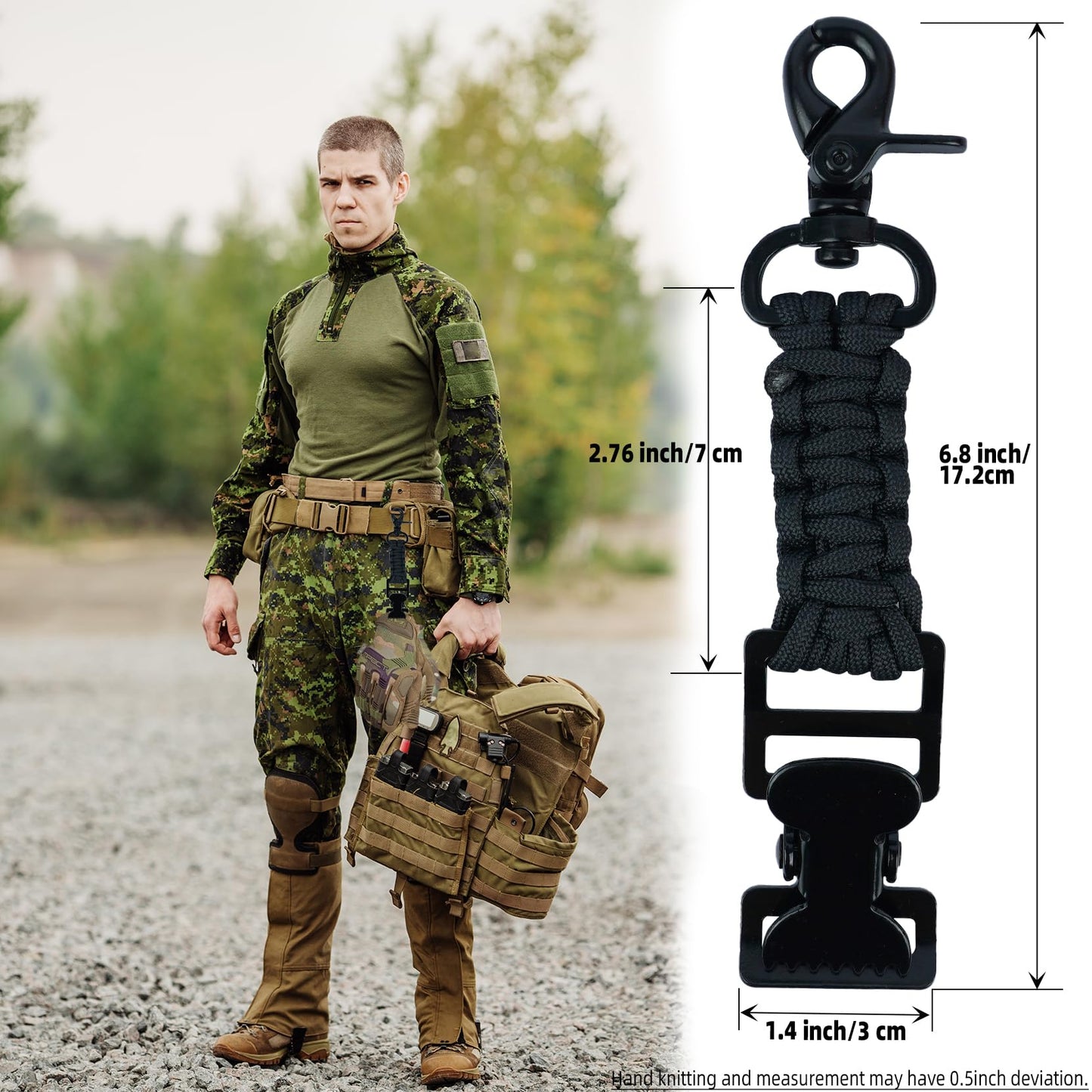 KUNN Single-head Tactical Glove Clip Holder Work Glove Holder Clip for Tactical Backpack, Tool Belt, Hiking Bag Black