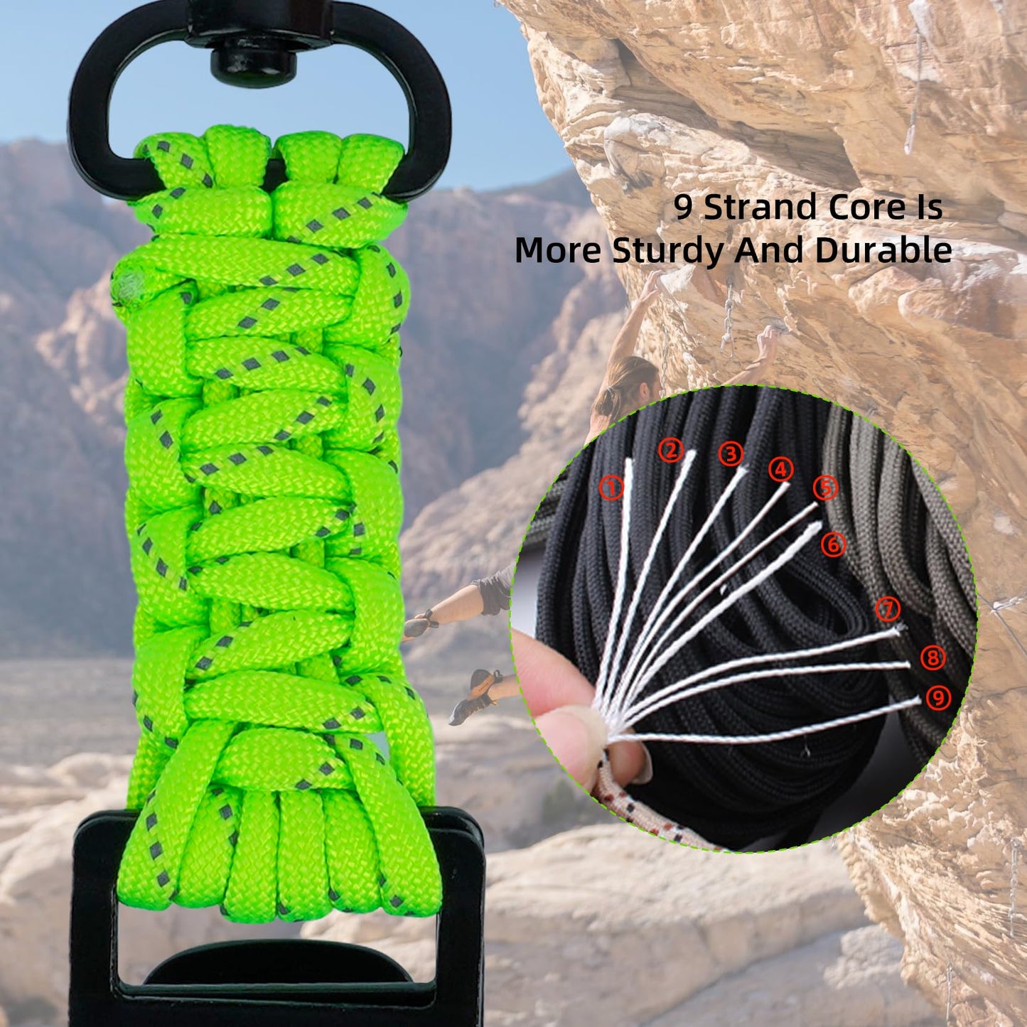 KUNN Double End Tactical Glove Clips Work Glove Holders Hardhat Holder for Heavy Duty Belt,Outdoor Backpack,Gifts for Firefighter & Police,Lime Green