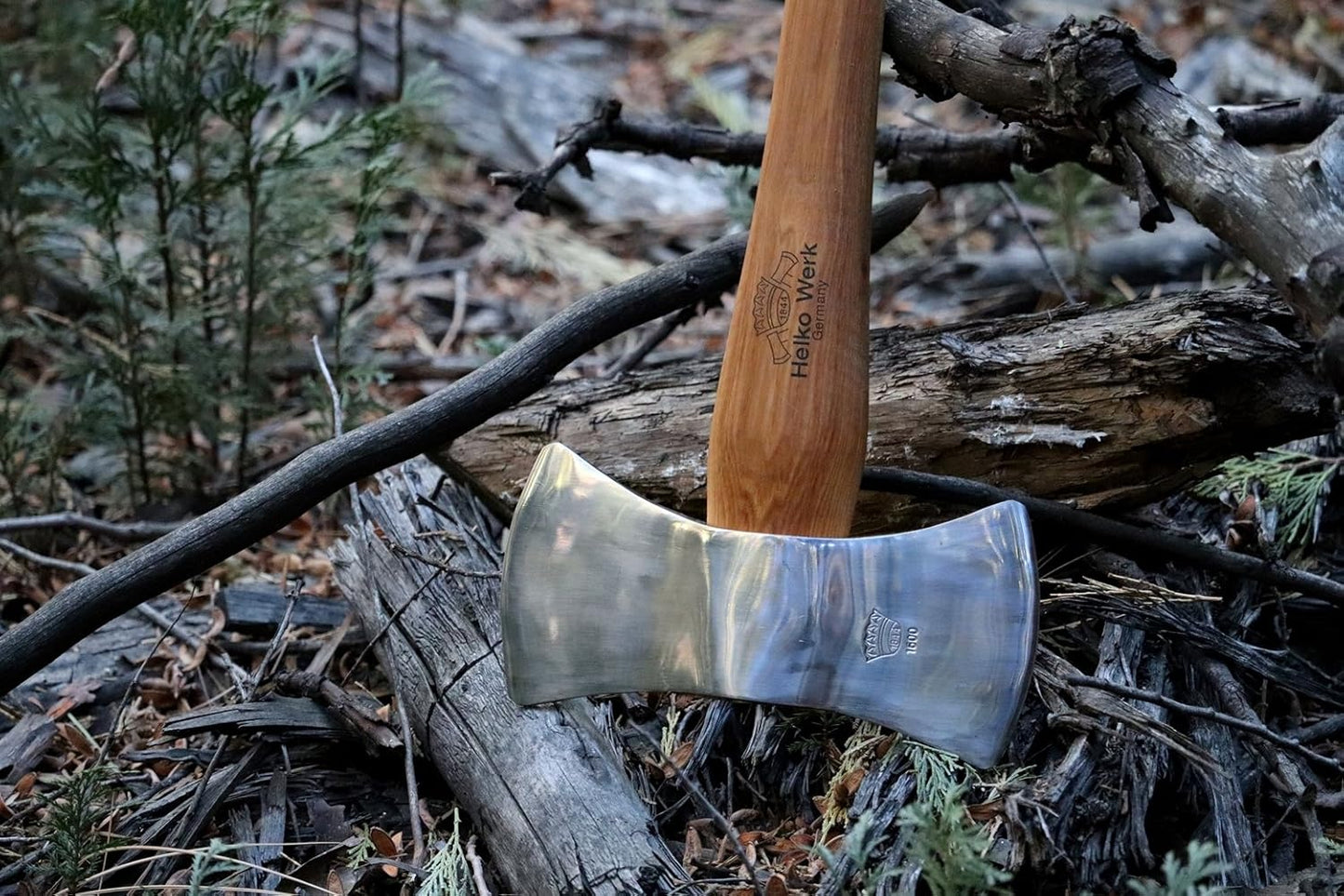 1844 Helko Werk Germany Classic Journeyman Pack Axe - Made in Germany Lightweight and Compact Backpacking Axe and Bushcraft Axe for Camping - Head 1.5 lbs, Handle 20 in. (Journeyman) #11441