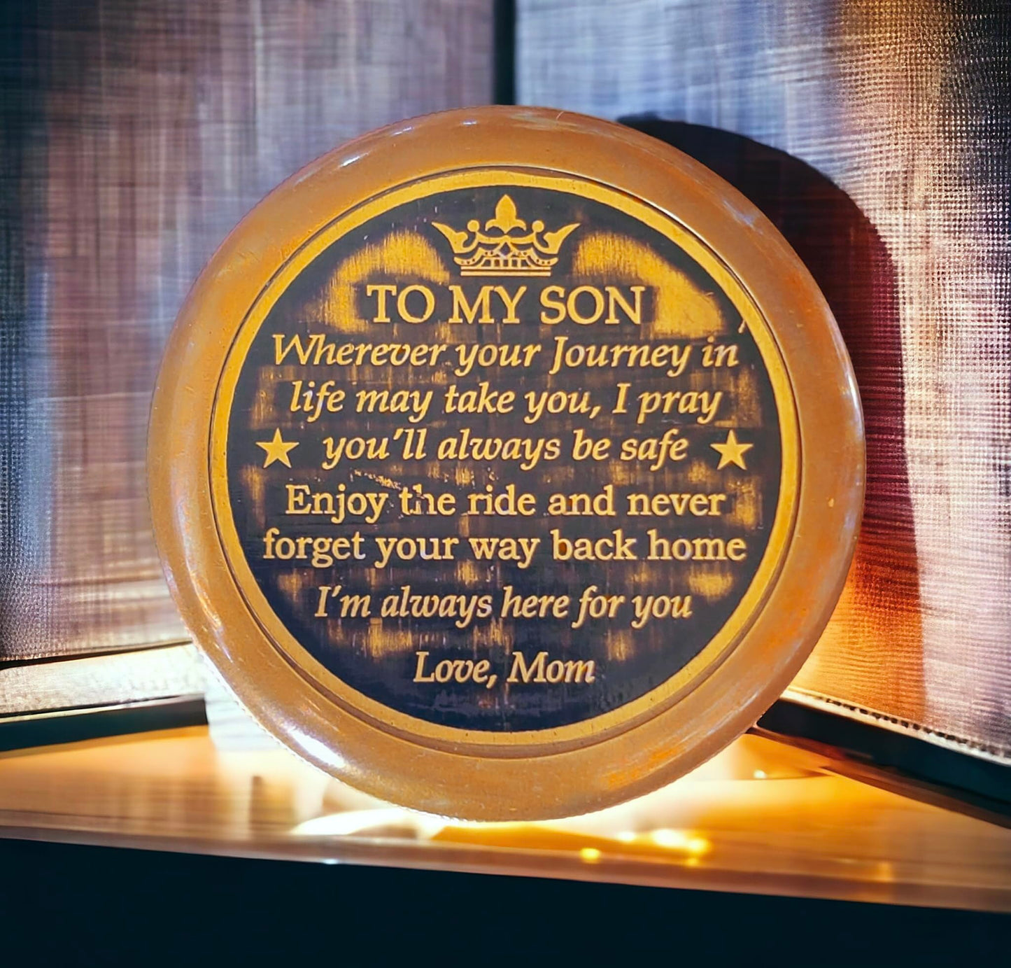 Mom to Son Compass – to My Son Love Mom – Mother to Son Gifts/Dad to Son - Graduation Day Gifts for Son - Son Birthday Gifts - Confirmation Gifts for Son