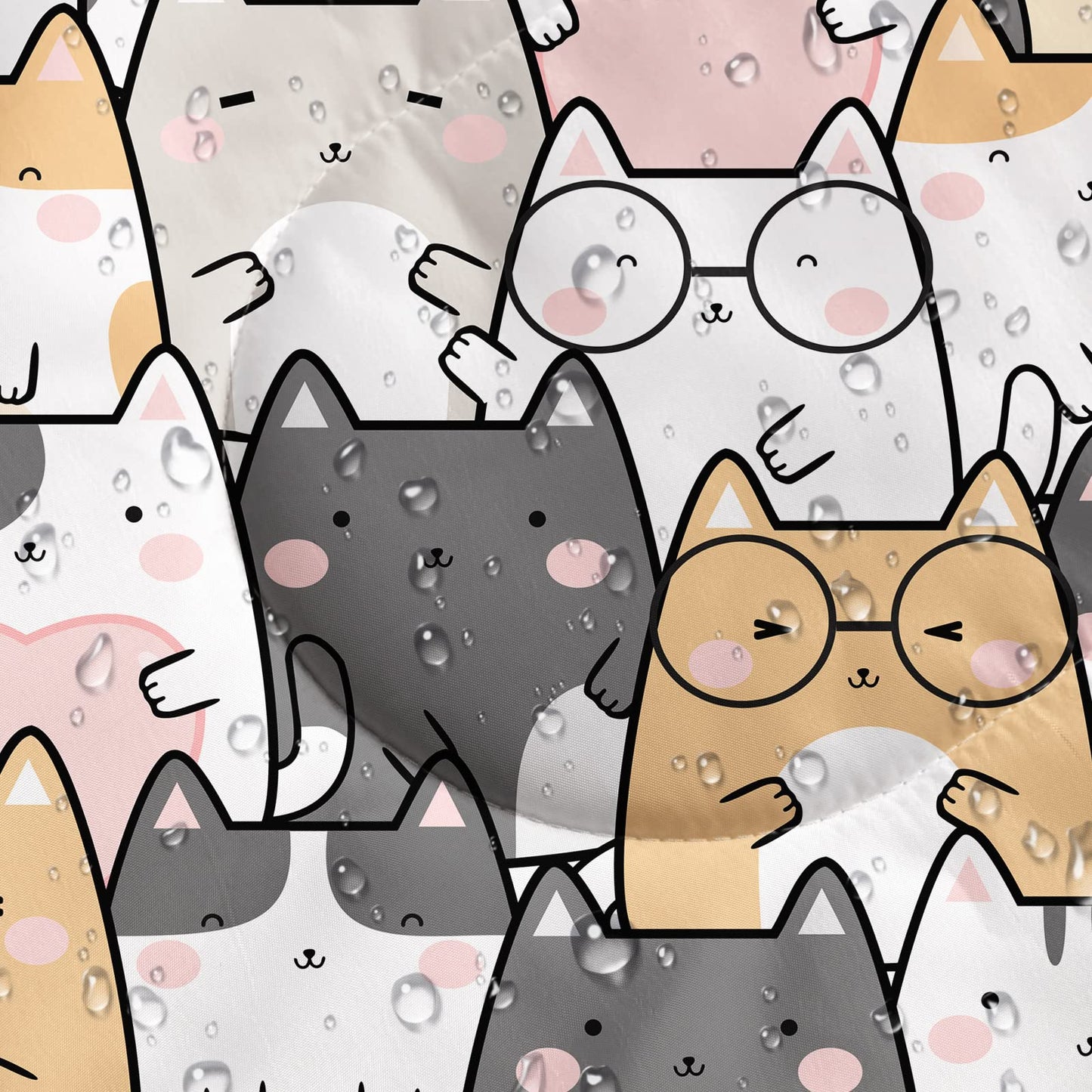 QOOMO Kawaii Cat Printed Camping Sleeping Bags,3 Season Warm & Cool Weather,Lightweight,Waterproof Sleeping Bags for Adults Kids Girls,Traveling,and Outdoors,Camping Gear Equipment,31x90inch