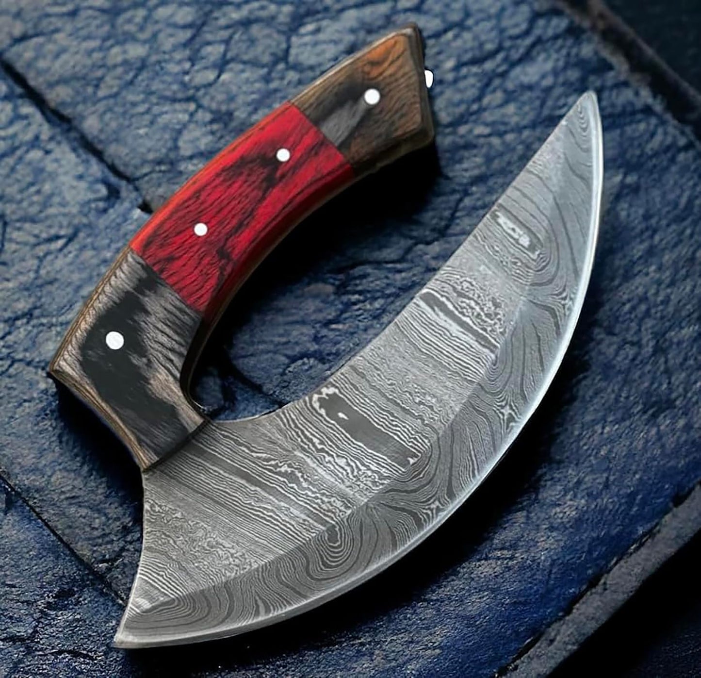 TTC-111 Custom Handmade Ulu kitchen Knife -Wood Handle (TTC-111)