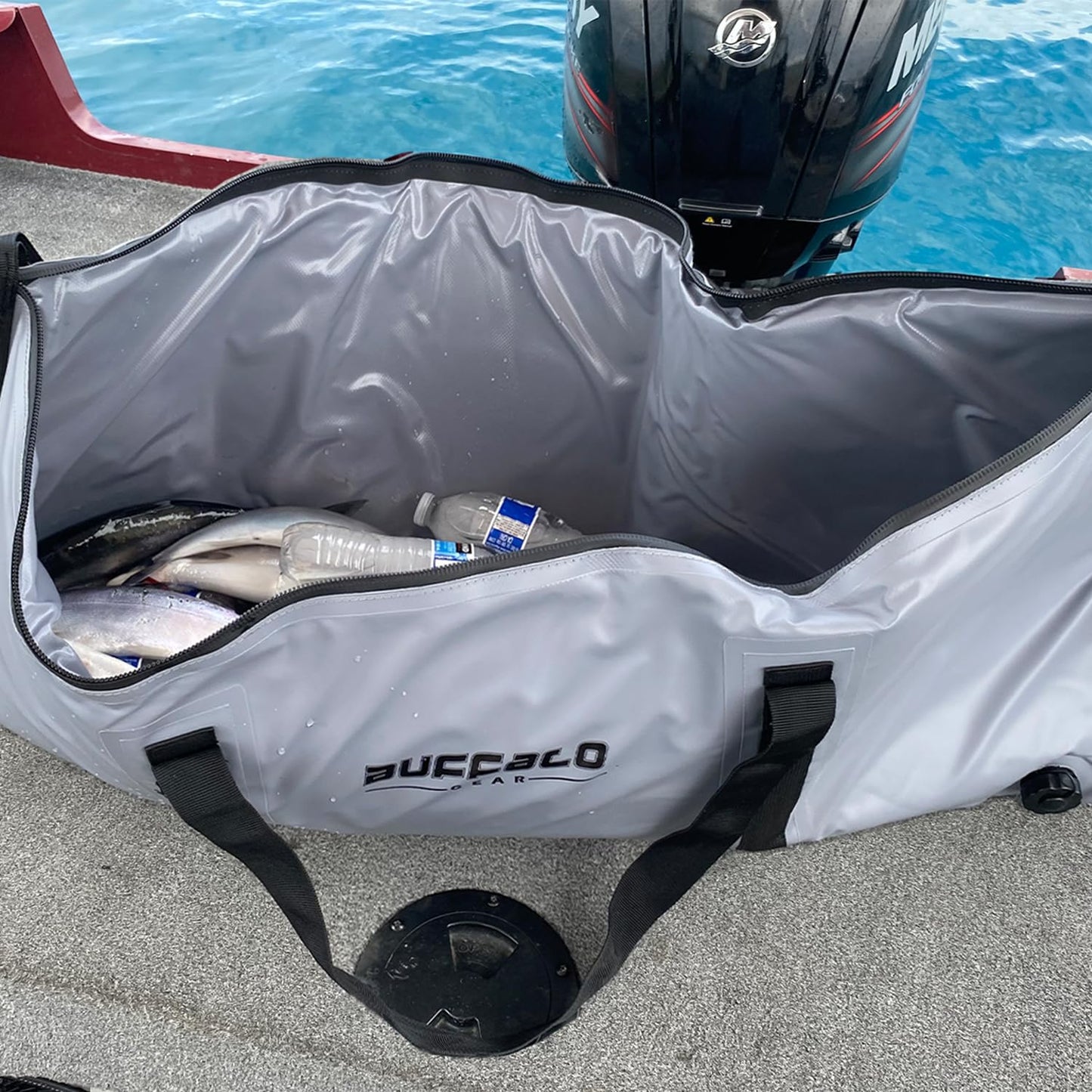 Buffalo Gear Insulated Fish Kill Bag 48×18In,Leakproof Fish Cooler Bag,Portable Waterproof Fish Bag Keep Ice-cold More Than 24 Hours