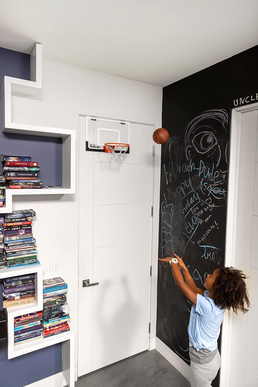 SKLZ Pro Mini Indoor Basketball Hoop - Over The Door – Portable - Great For Home, Dorms, Offices, and Gifts