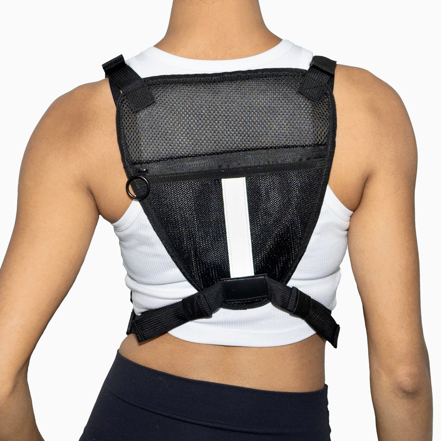 KeepItOrg Chest Bag for Men and Women – Running Vest with Reflective Strips – Tactical Chest Rig for Sports, Cycling, Workout, Hiking – Lightweight and Water-Resistant Chest Pack with Phone Holder