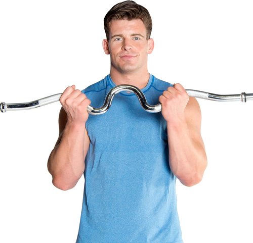CAP Barbell Standard 1-Inch Threaded Curl Bar with Collars