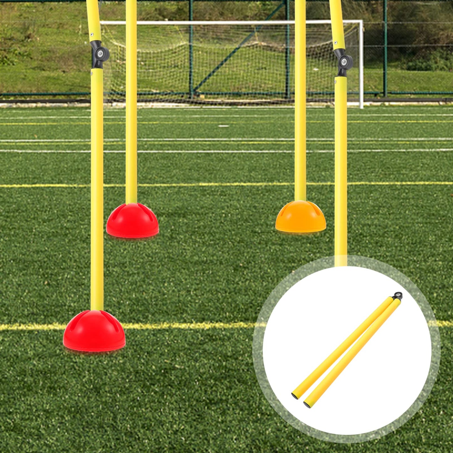 Football Training Rod Waterproof Sign Rod Basketball Skill Sign Training Pole Football Pole Agility Skating Reusable Basketball