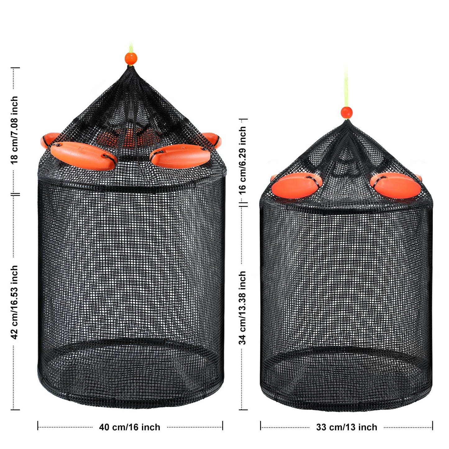 Extra Large Foldable Floating Fishing Basket for Live Caught Fish, Floatable Fishing Net Basket, Heavy Duty Coated Portable Fish Basket