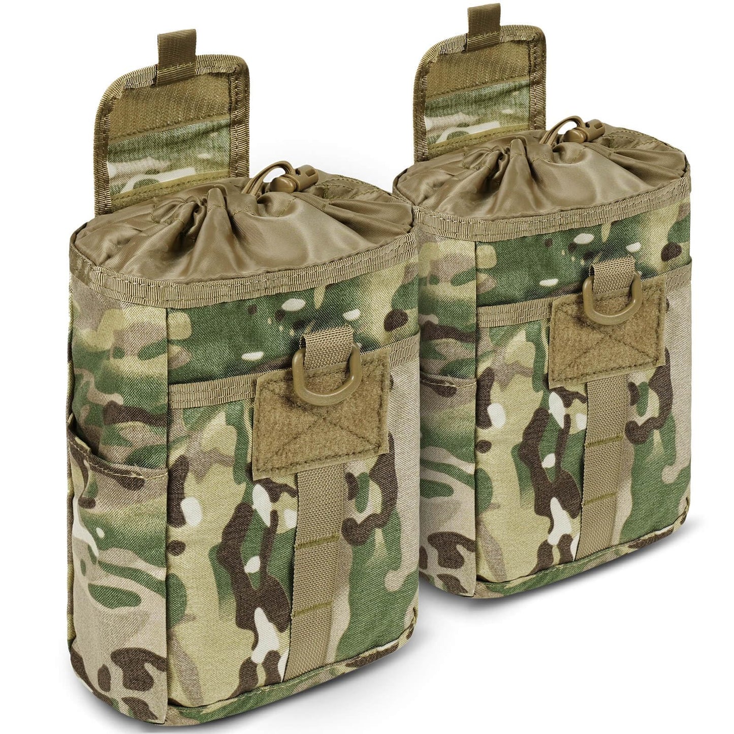 Dump Pouch-Tactical molle Pouches, Drawstring Magazine Utility Pouch Folding Dump Pouch Waist Bag. (MC)