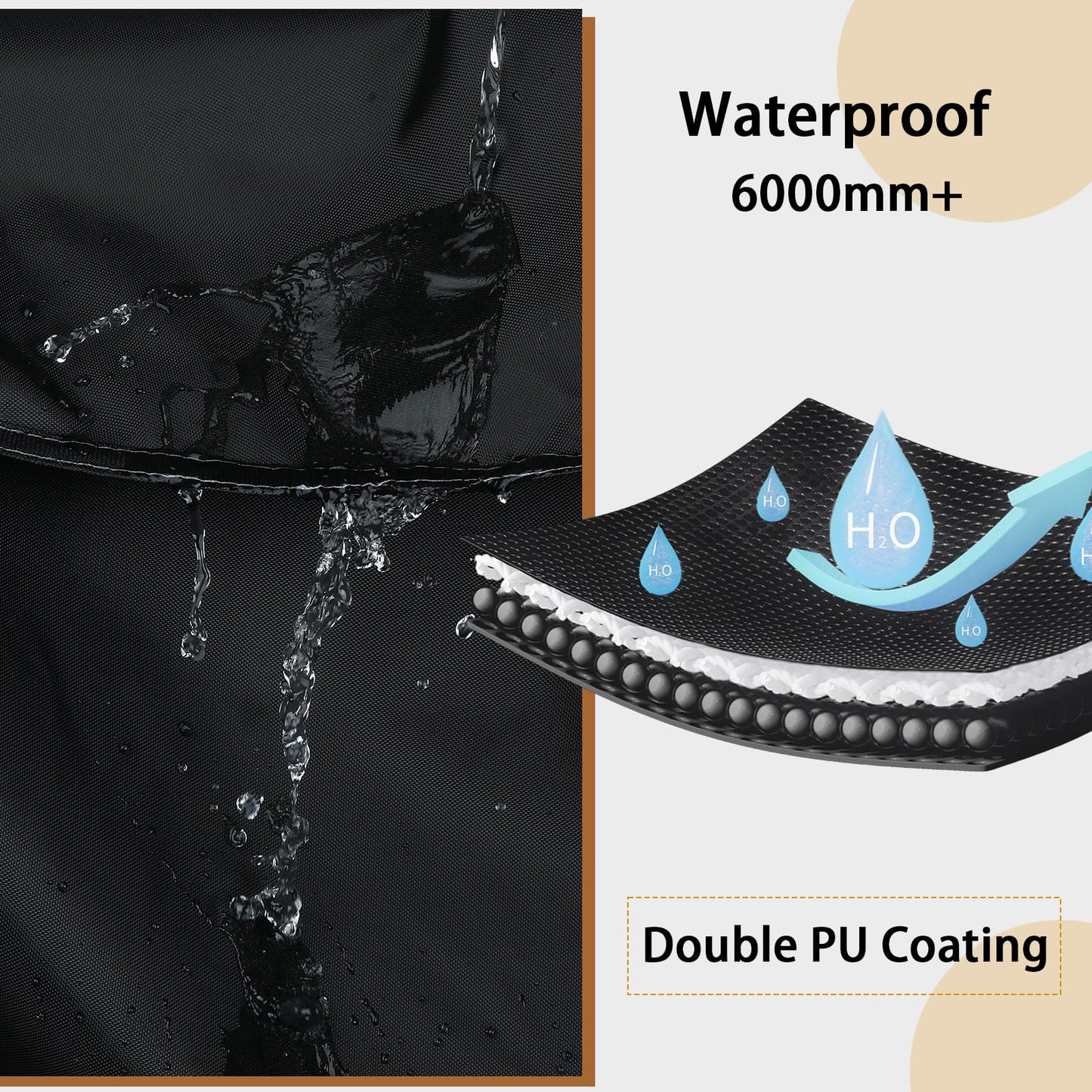 REDRICH Heavy Duty Bike Cover for 1, 2 Bikes, Waterproof Bicycle Cover with Lock Holes, 420D Strong Oxford Outdoor Bike Storage Covers Rain Sun UV Wind Proof Tarp for Mountain Road Electric Bike