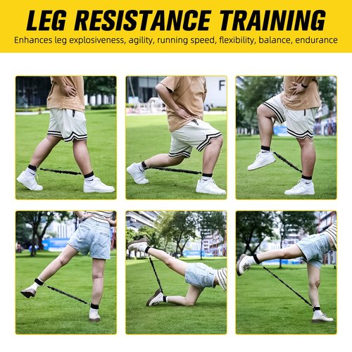 Ankle Resistance Bands with Cuffs Ankle Bands for Working Out Exercise Bands for Leg, Hip, Booty Training Ankle Straps with Exercise Bands for Butt Lift Women Men Great for Home Workouts and Fitness