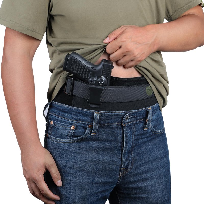 MUNALO Belly Band Holster for Women & Men Gun Holsters for Concealed Carry Tactical Pistol Belt Compatible with Any Kydex Holster for Running, Hiking, Jogging & EDC (Kydex Holster not Included)