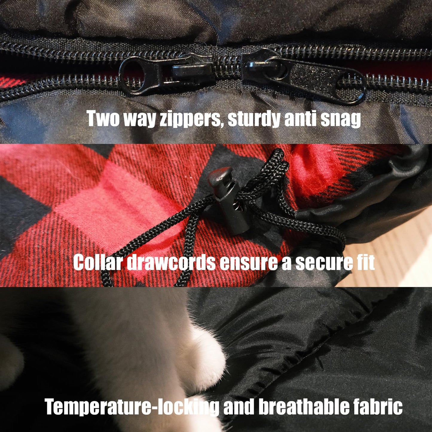 ShinHye 0 Degree Sleeping Bag for Adults - Cotton Flannel 4 Season Cold Weather Winter, XXL Big and Tall Camping Sleeping Bag with Compression Sack (Black, 90"×35" Right Zip)