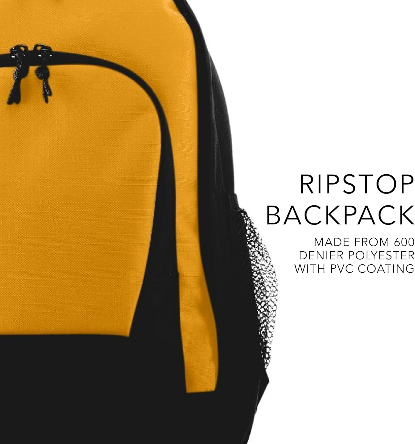Augusta Sportswear Ripstop Backpack, One Size, Black/Black