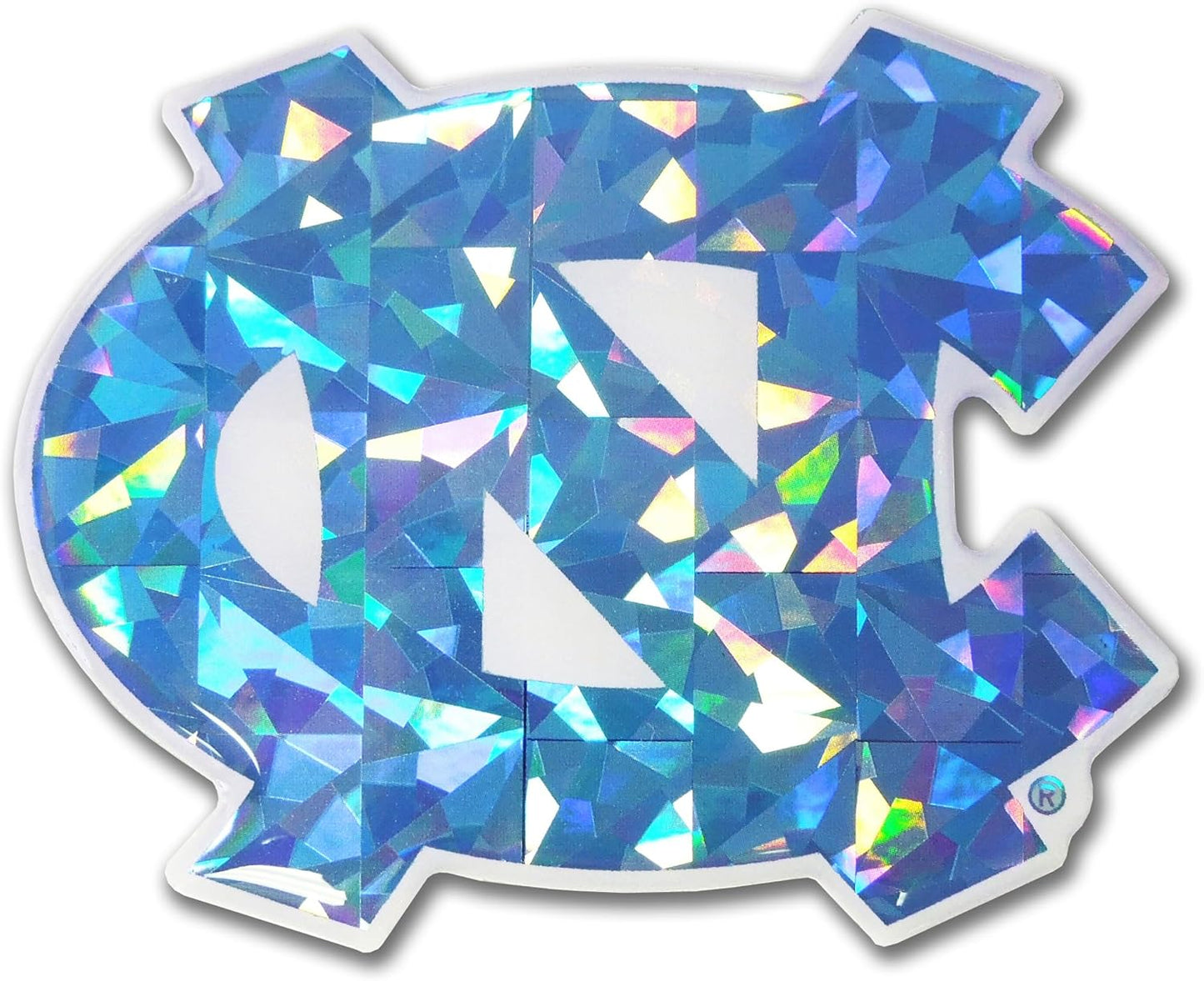 Elektroplate Officially Licensed UNC North Carolina Blue Reflective Decal | Premium 3D Doming All Weather Sticker for Car, Water Bottle, Laptop, Tablet, Window, Cooler, Phone | Made in The USA