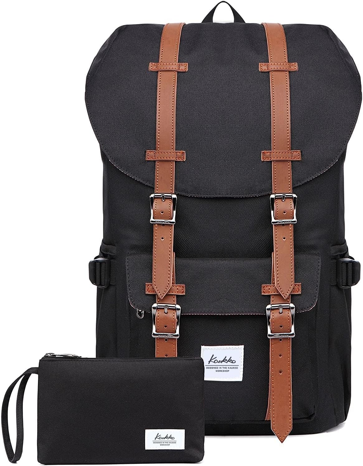 KAUKKO Backpack, (Black (E5-3), 45 x 27 x 17cm (HxBxT)